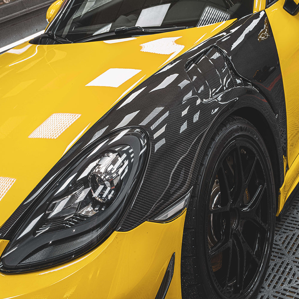 PORSCHE 718 Boxster/Cayman Dry Carbon Fiber Wheel Fenders - Amxnx