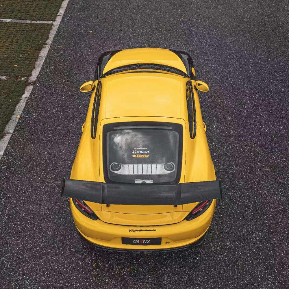 PORSCHE 718 Cayman/Boxster Dry Carbon Fiber Rear Spoiler Wing - Amxnx