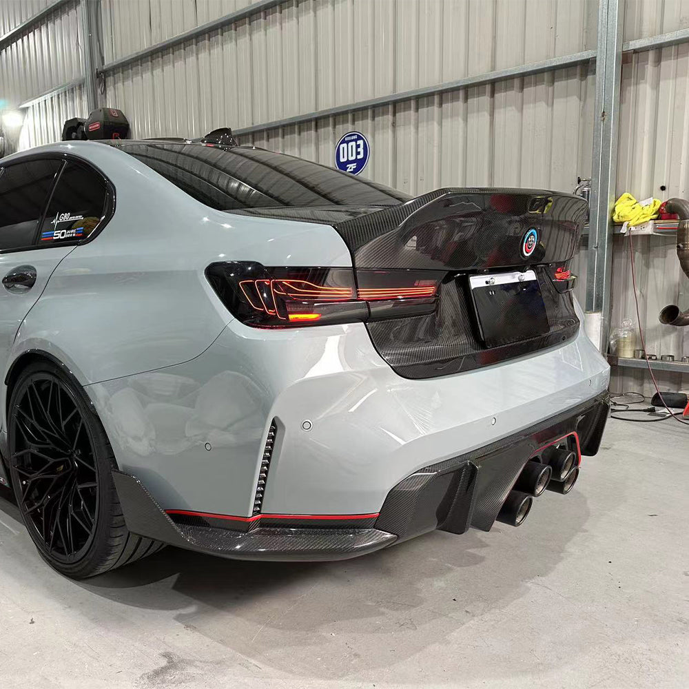 BMW M3/M4 G80/G82 Dry carbon fiber rear lip - Amxnx