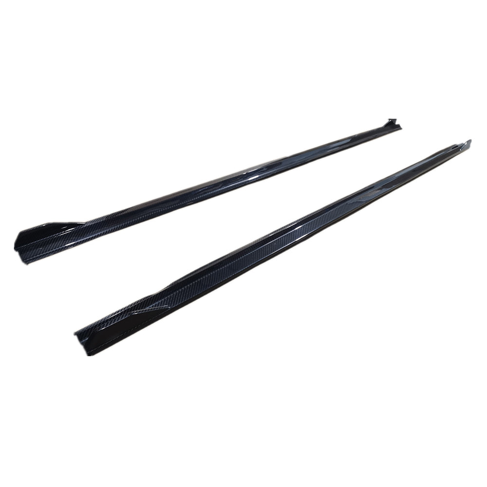 BENZ AMG C63 Dry Carbon Fiber Side Skirts - Amxnx