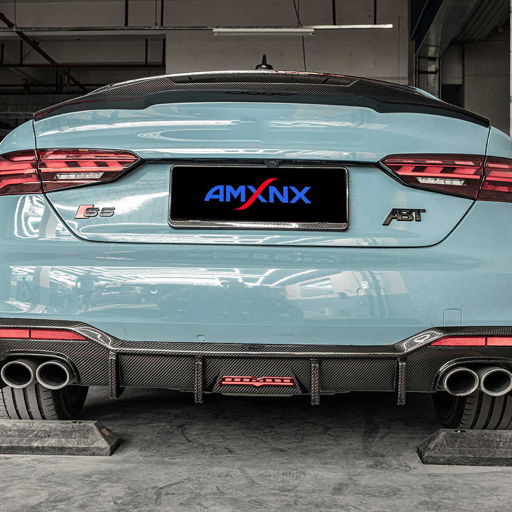 AUDI S4/A4 B9 PA Dry Carbon Fiber Second Generation Rear Lip - Amxnx