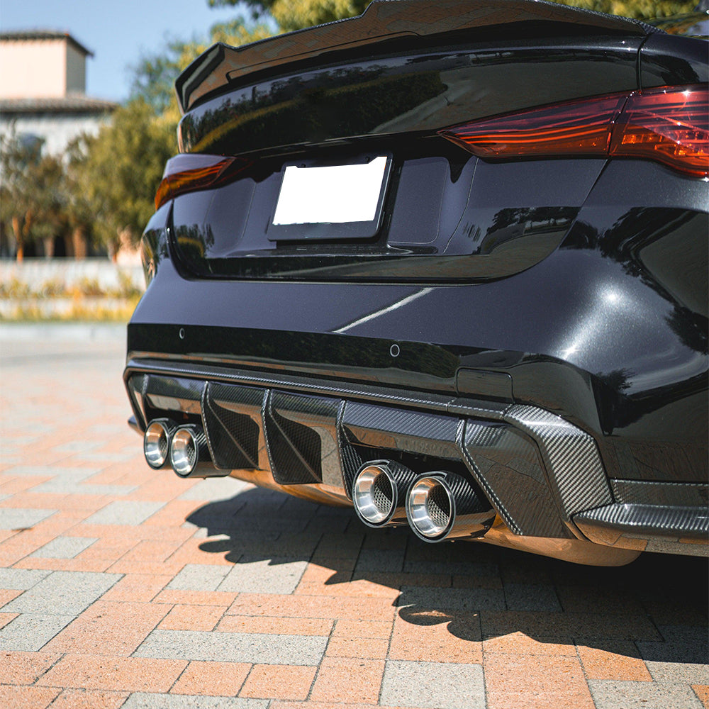 BMW M3/M4 G80/G82 Dry carbon fiber rear lip frame - Amxnx