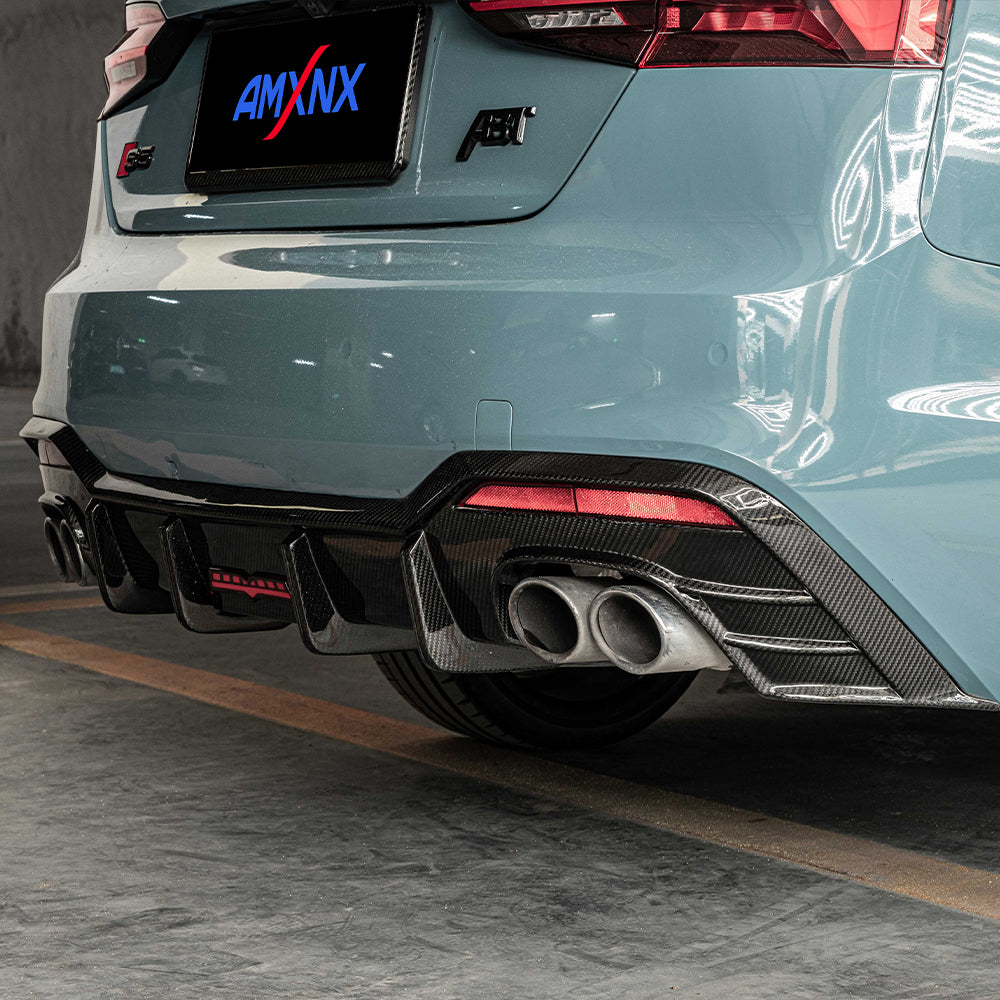 AUDI S4/A4 B9 PA Dry Carbon Fiber Second Generation Rear Lip - Amxnx