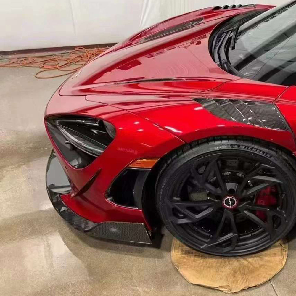 MCLAREN 720S Dry carbon fiber SRY style Front bumper wind Side - Amxnx