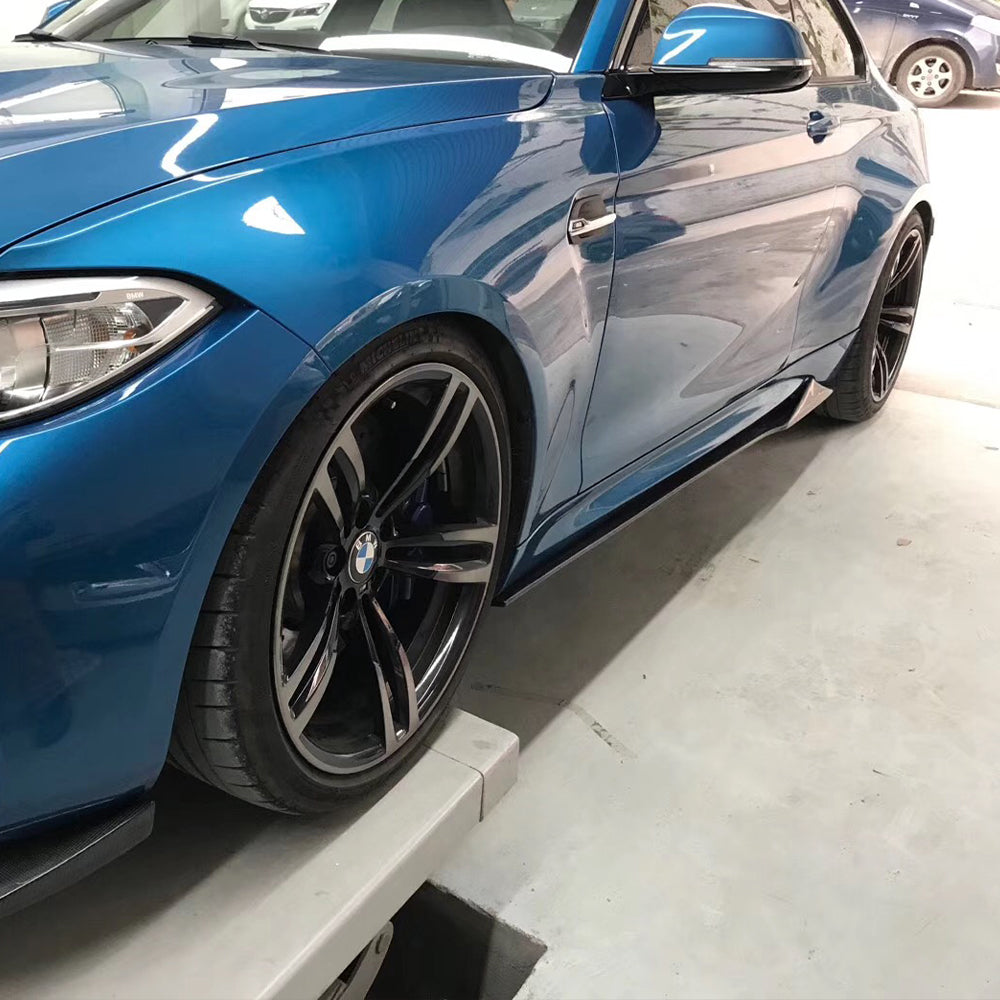 BMW M2 F87 Dry Carbon Fiber MTC Side Skirt - Amxnx