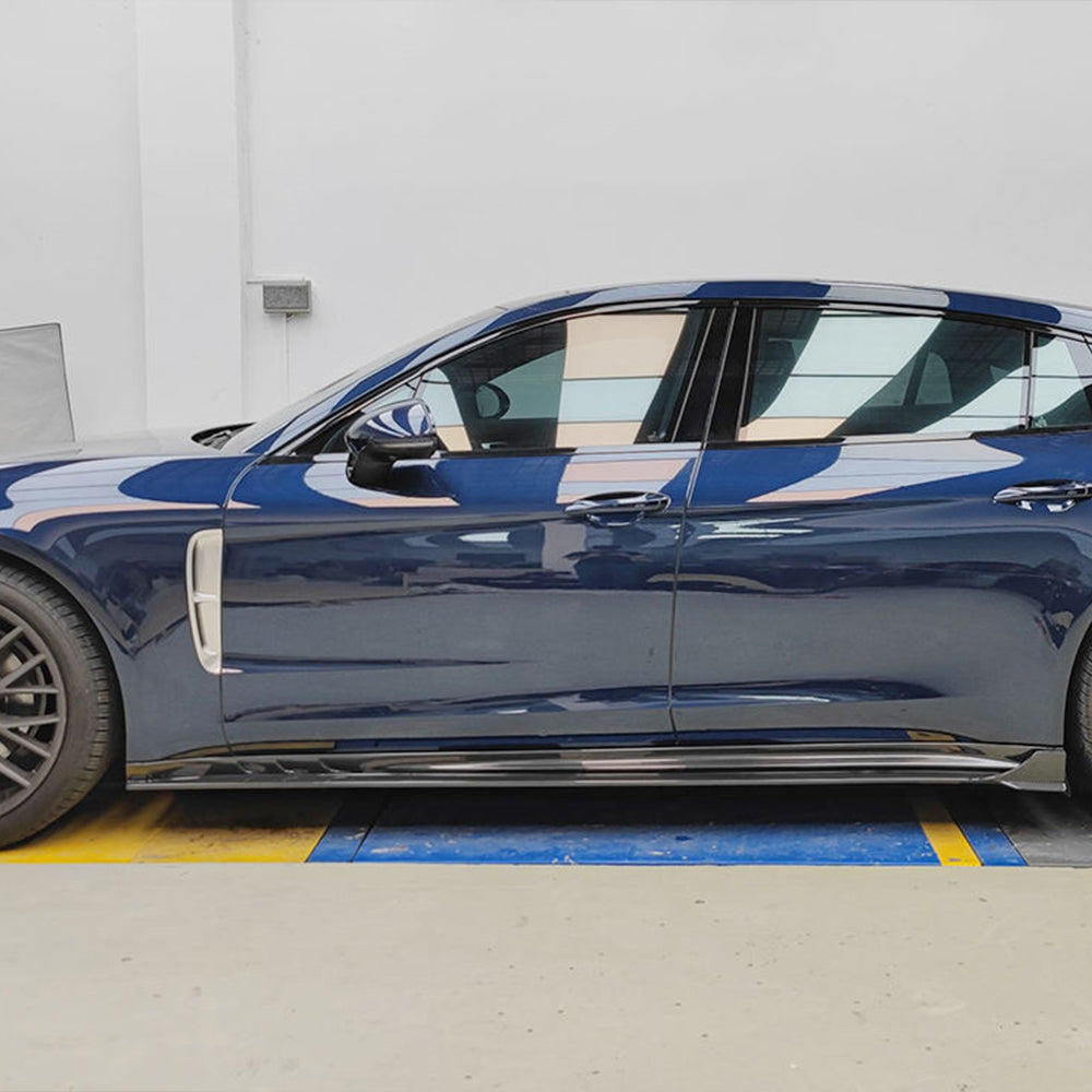 PORSCHE PANAMERA GTS/Turbo S/971 Dry Carbon Fiber Side Skirts - Amxnx