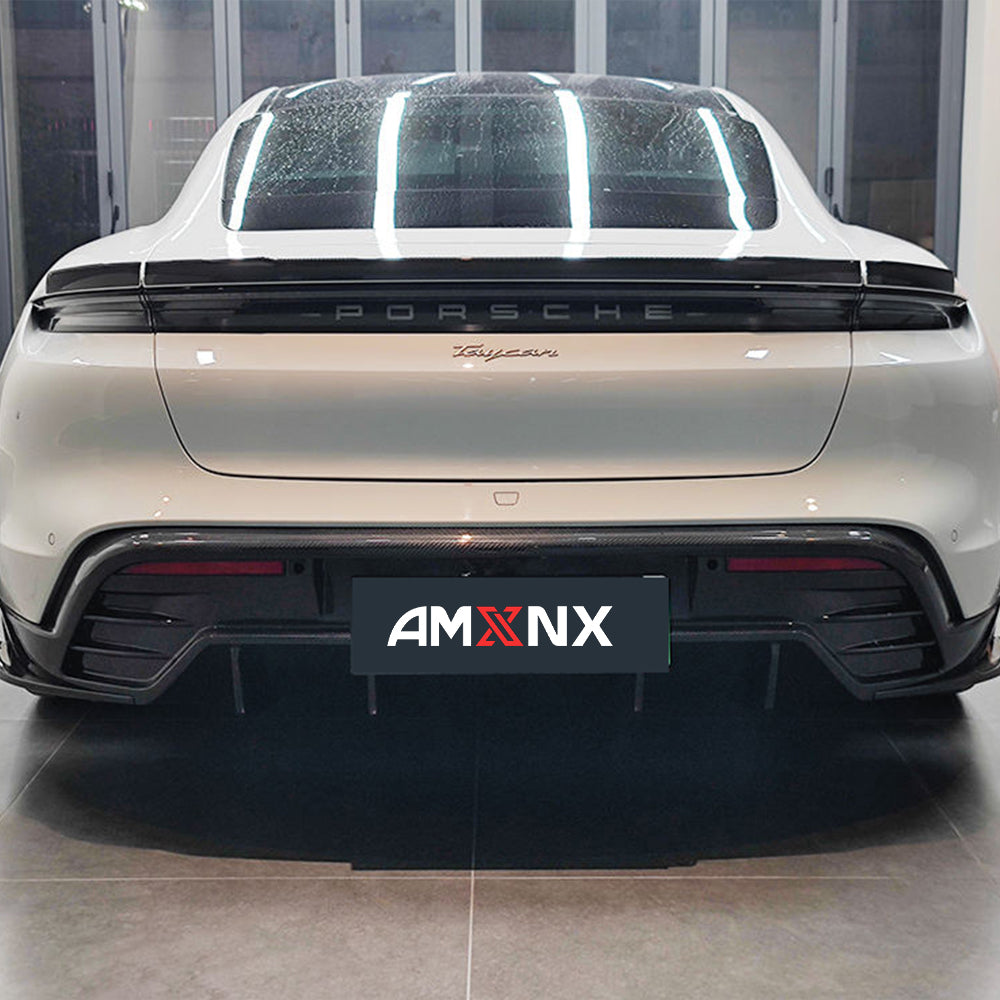 PORSCHE Taycan Cross Turismo Dry Carbon Fiber Rear Lip - Amxnx