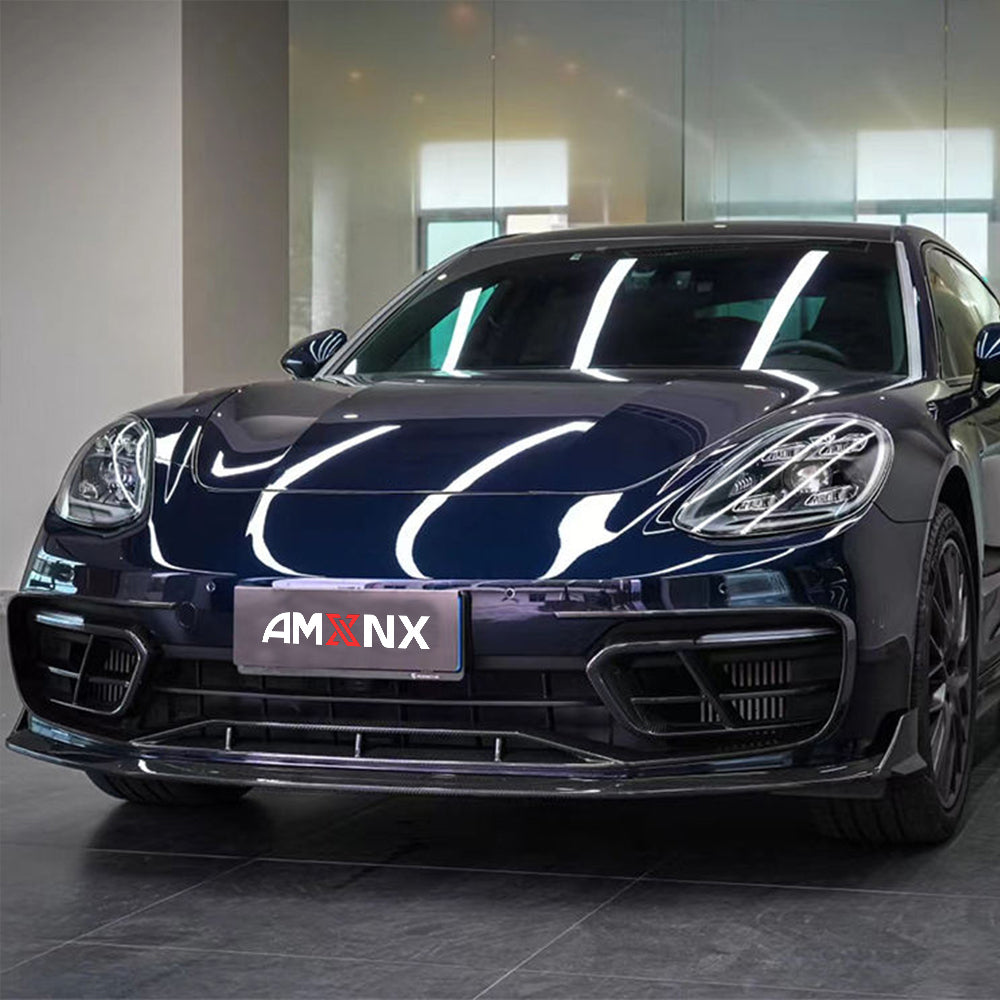PORSCHE PANAMERA 971.2 GTS Dry Carbon Fiber Front Bumper Trim For 2021 - 2023 - Amxnx