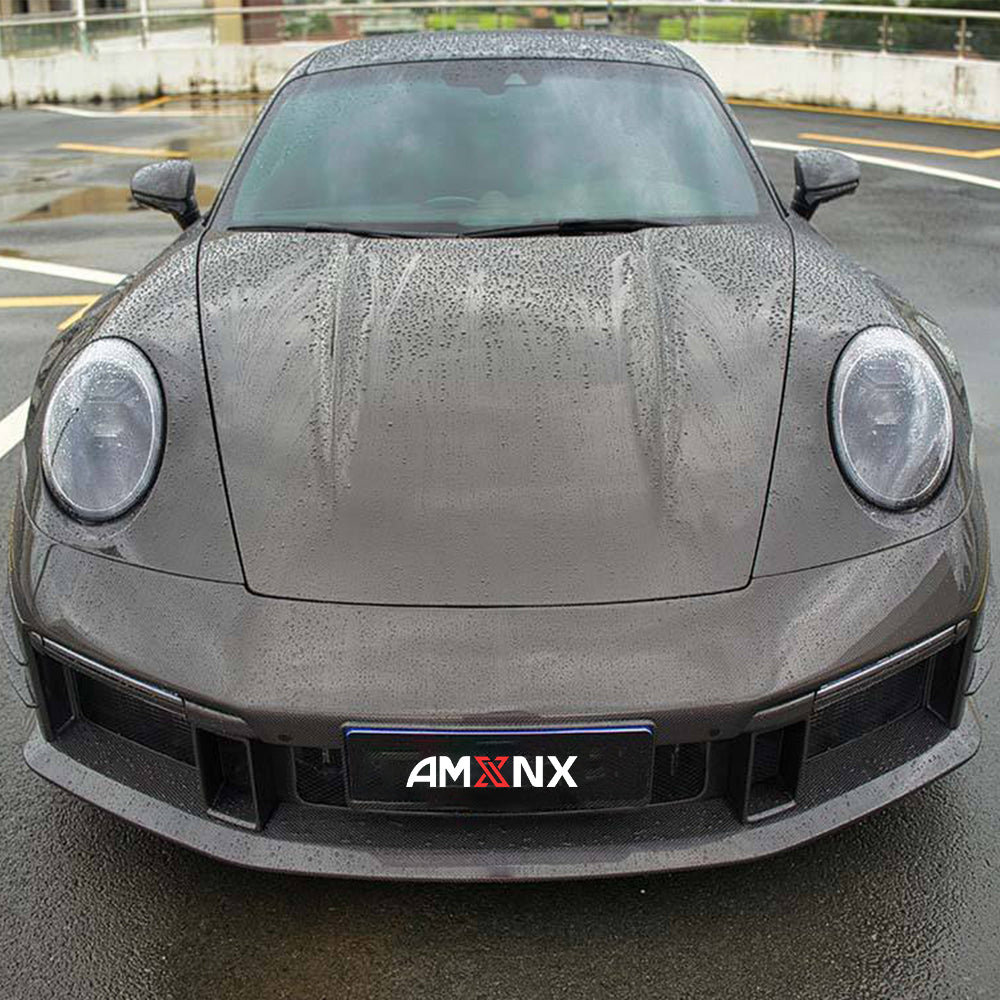 PORSCHE 911/992 Turbo S Dry Carbon Fiber Engine Hood Bonnet - Amxnx