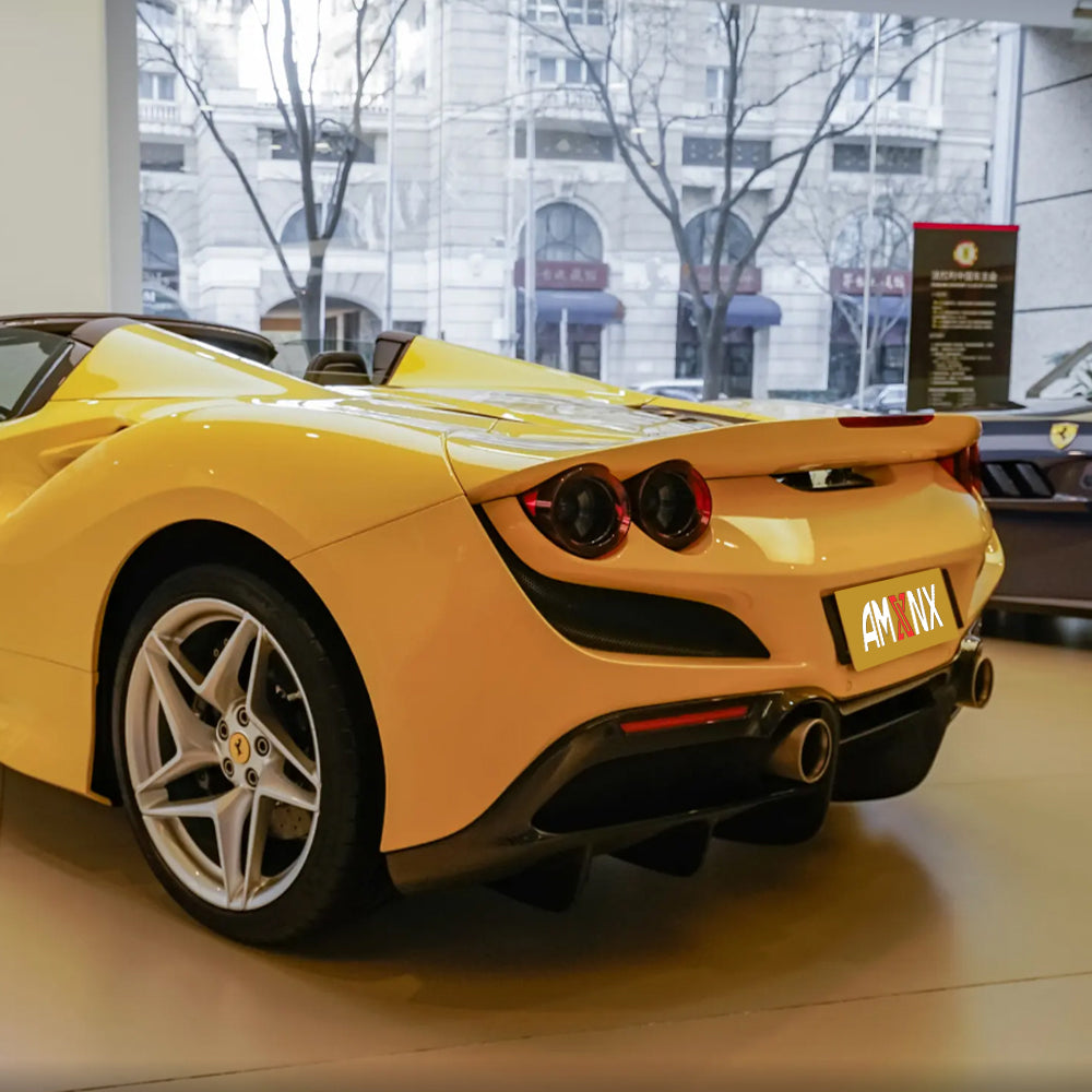 FERRARI F8 Dry carbon fiber rear bumper spoiler diffuser lip - Amxnx
