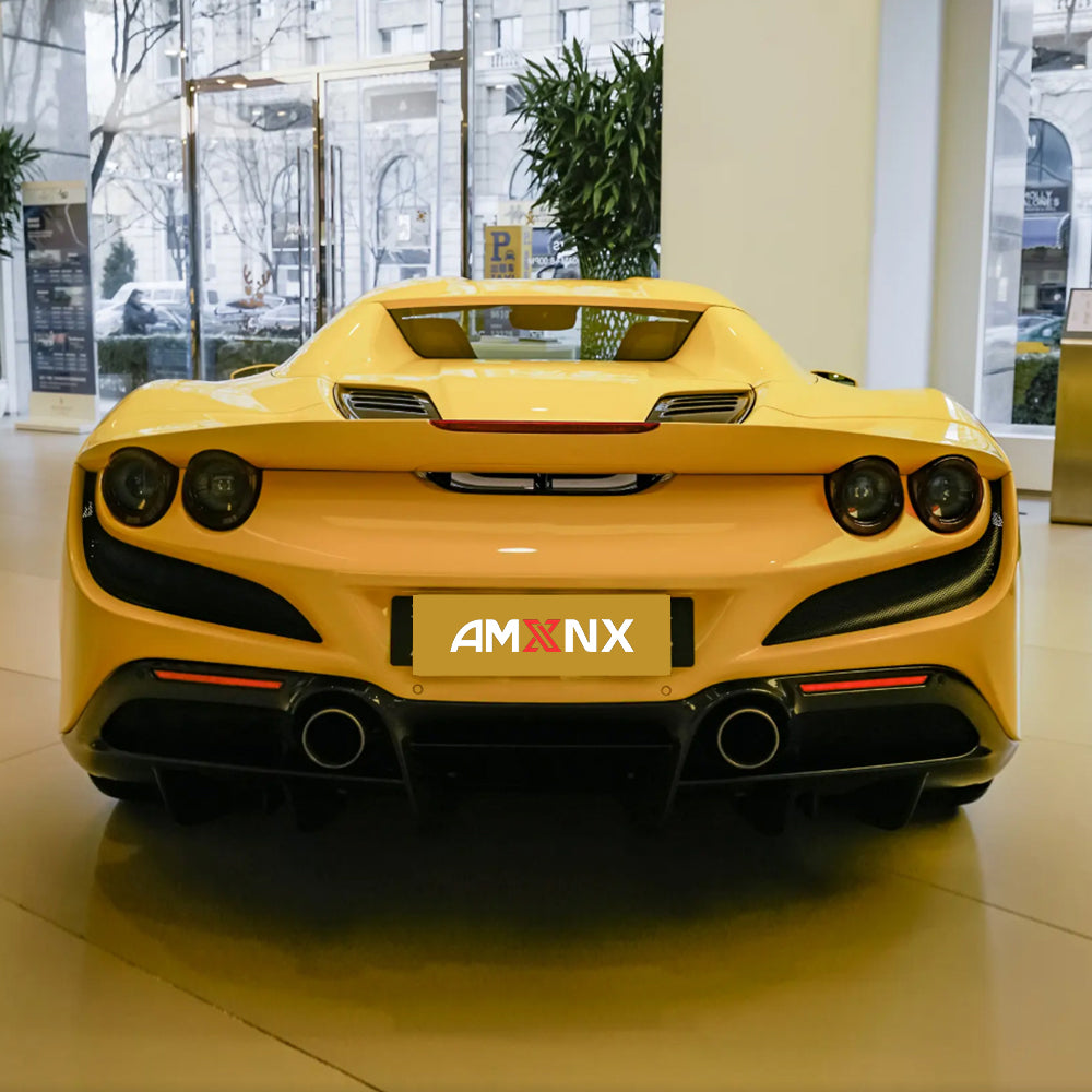 FERRARI F8 Dry carbon fiber rear bumper spoiler diffuser lip - Amxnx