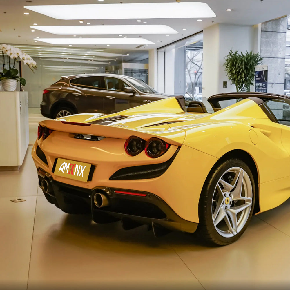 FERRARI F8 Dry carbon fiber rear bumper spoiler diffuser lip - Amxnx