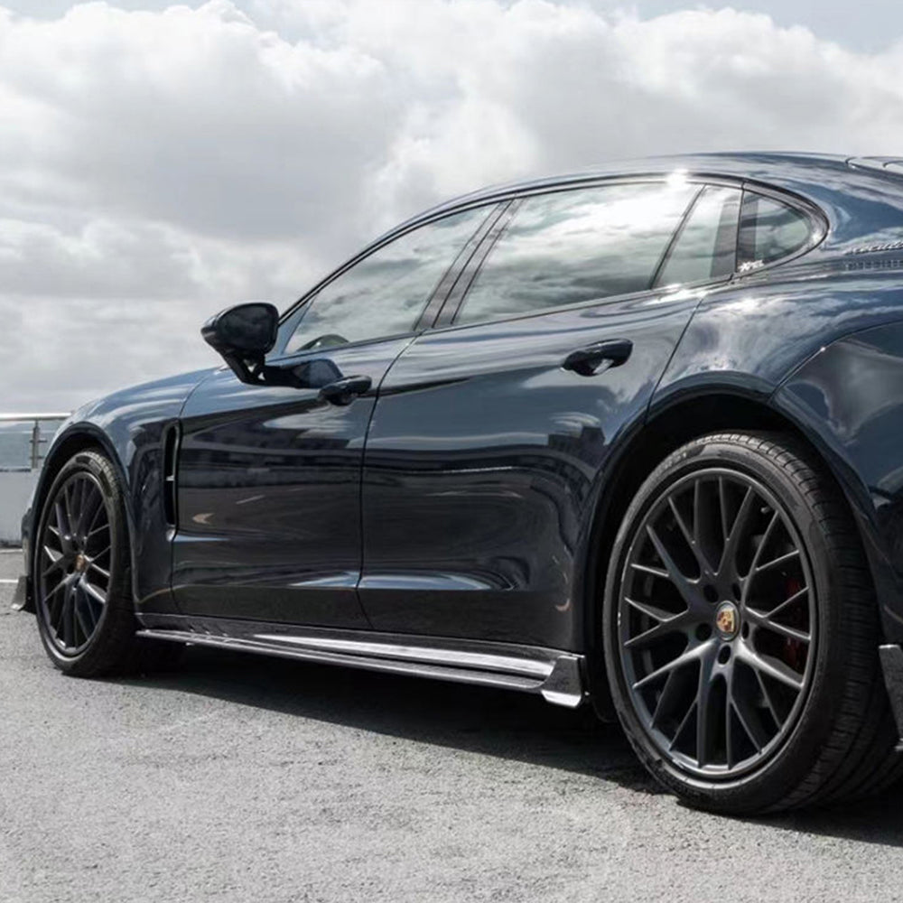 PORSCHE PANAMERA GTS/Turbo S/971 Dry Carbon Fiber Side Skirts - Amxnx