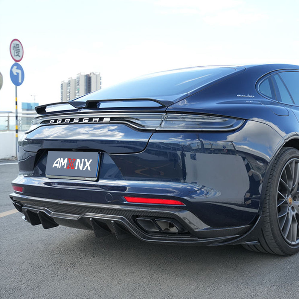 PORSCHE CAYENNE Coupe Turbo Dry Carbon Fiber Rear Bumper Diffuser Lip Spoiler - Amxnx