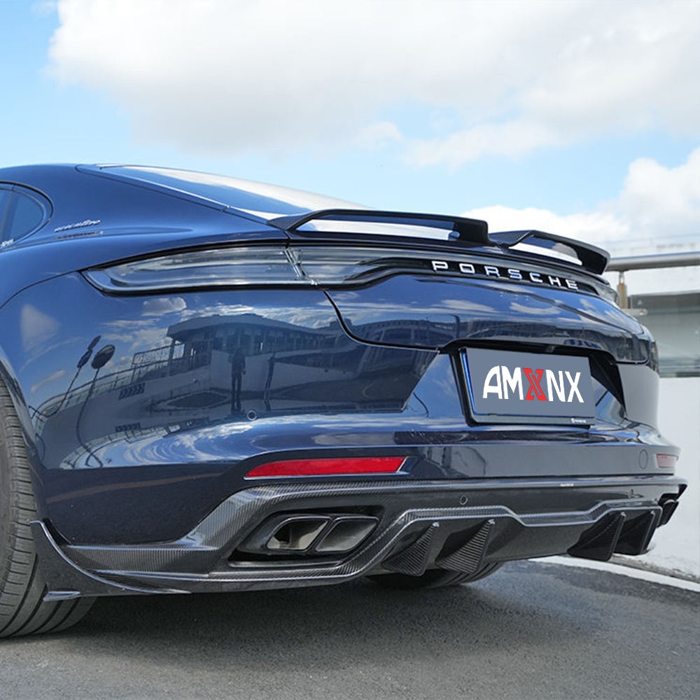 PORSCHE CAYENNE Coupe Turbo Dry Carbon Fiber Rear Bumper Diffuser Lip Spoiler - Amxnx