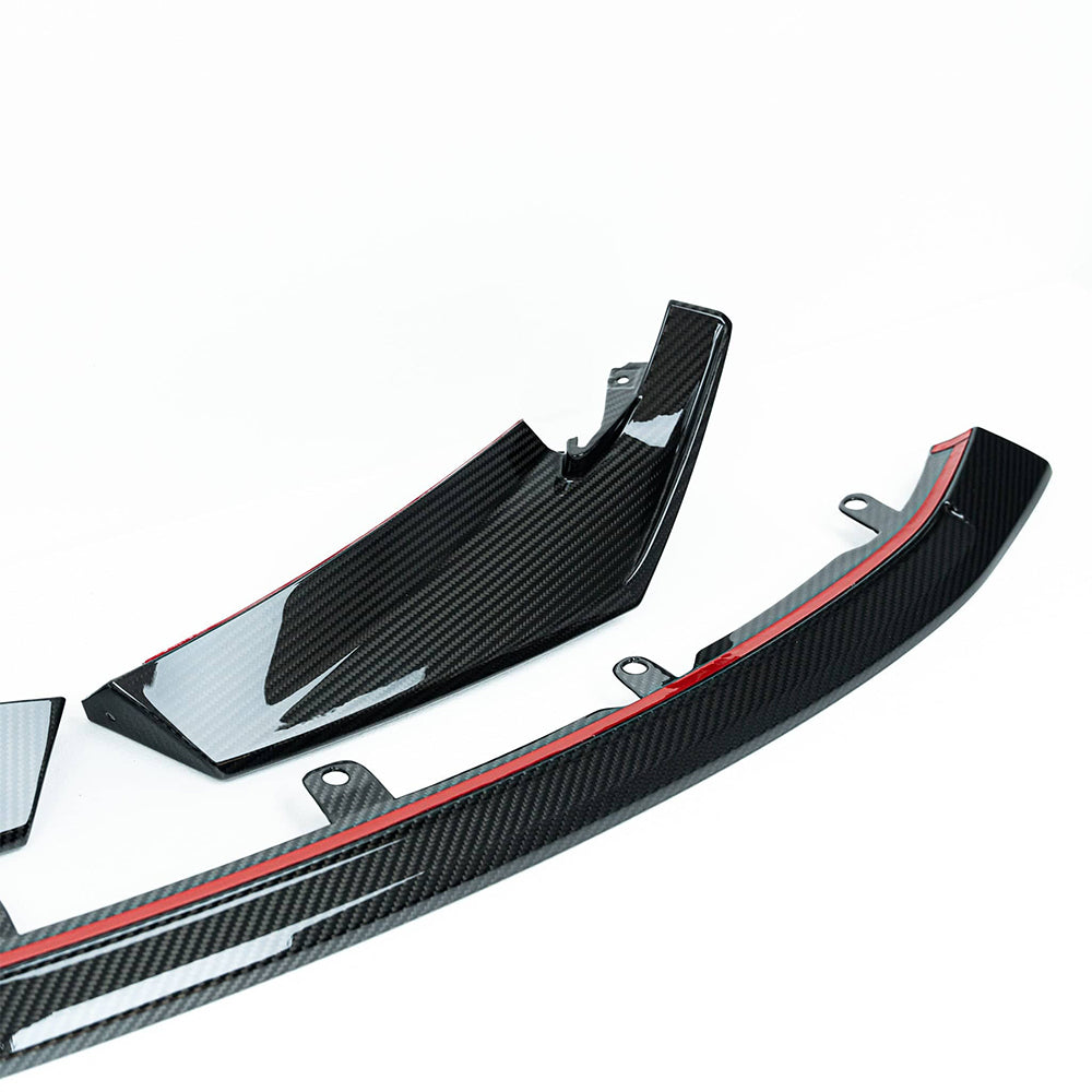 BMW M3/M4 G80/G82 Dry carbon fiber CSL three-stage front lip - Amxnx