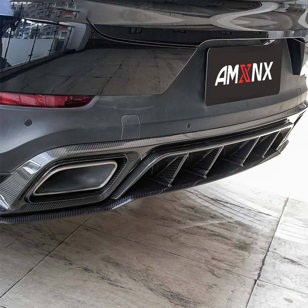 PORSCHE CAYENNE Coupe Turbo Dry Carbon Fiber Rear Lip splitter Spoiler For 2018 - 2024 - Amxnx