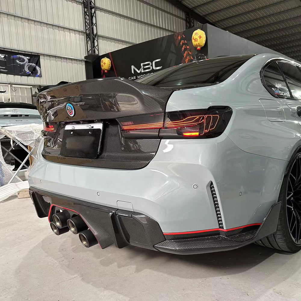 BMW M3/M4 G80/G82 Dry carbon fiber rear lip - Amxnx