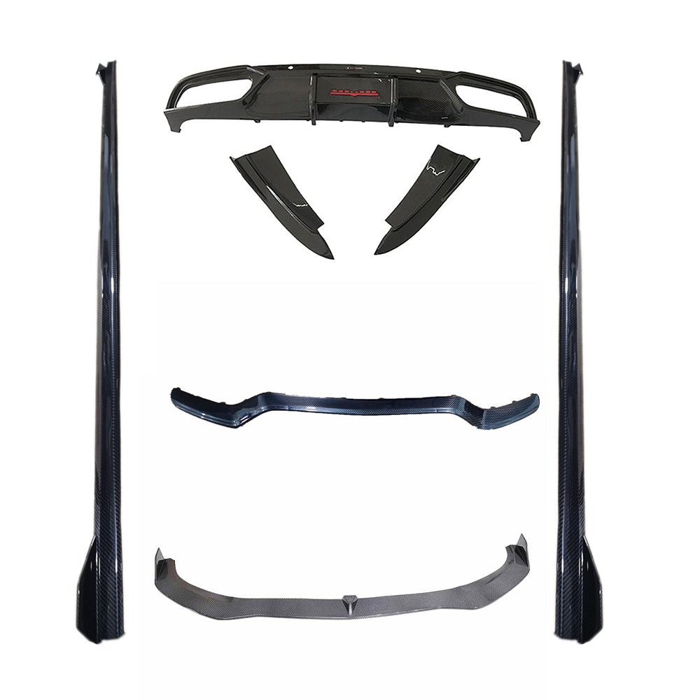 BENZ AMG C63 Coupe Dry carbon fiber rear lip - Amxnx