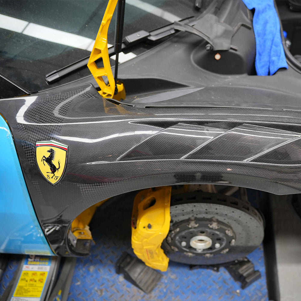 FERRARI 296 GTB Dry carbon fiber Front fender
