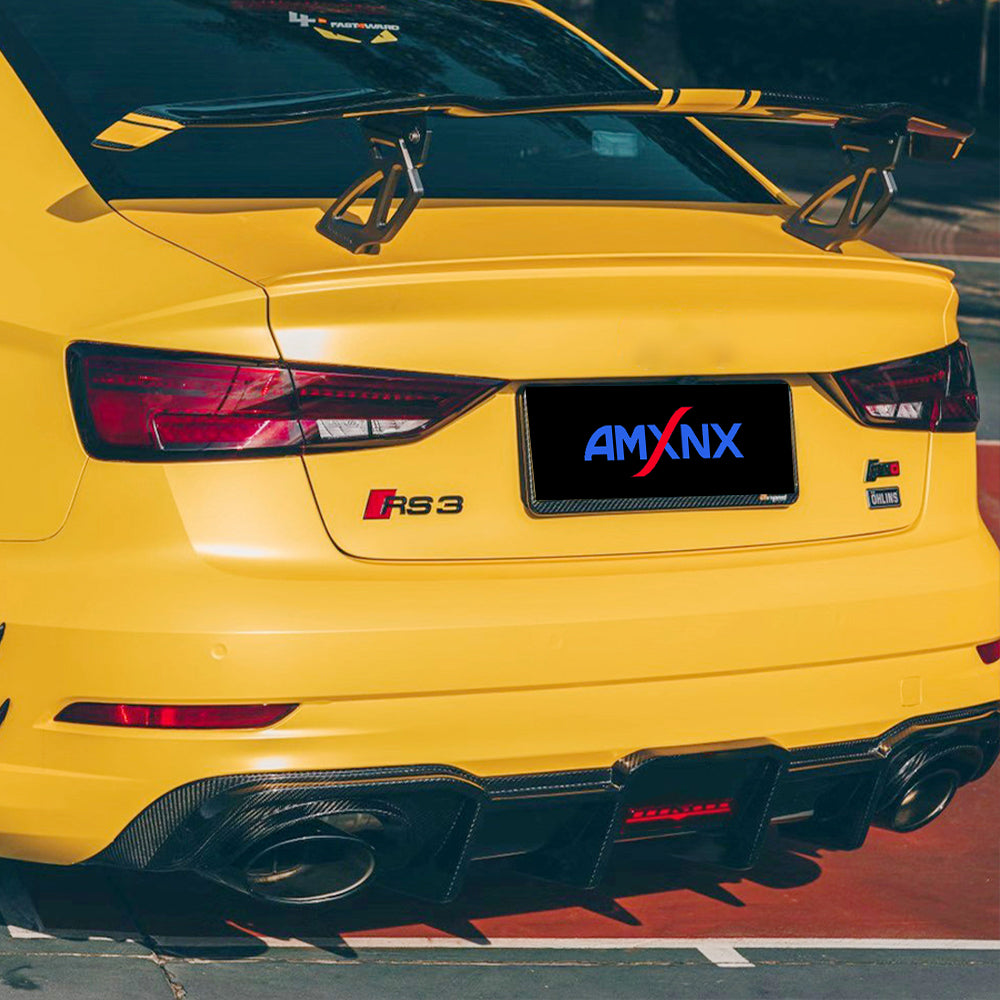 AUDI RS3 Dry carbon fiber rear lip with lamp - Amxnx