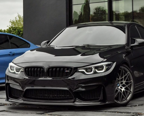 BMW M3/M4 F80/F82 Dry Carbon Fiber V Front Lip - Amxnx
