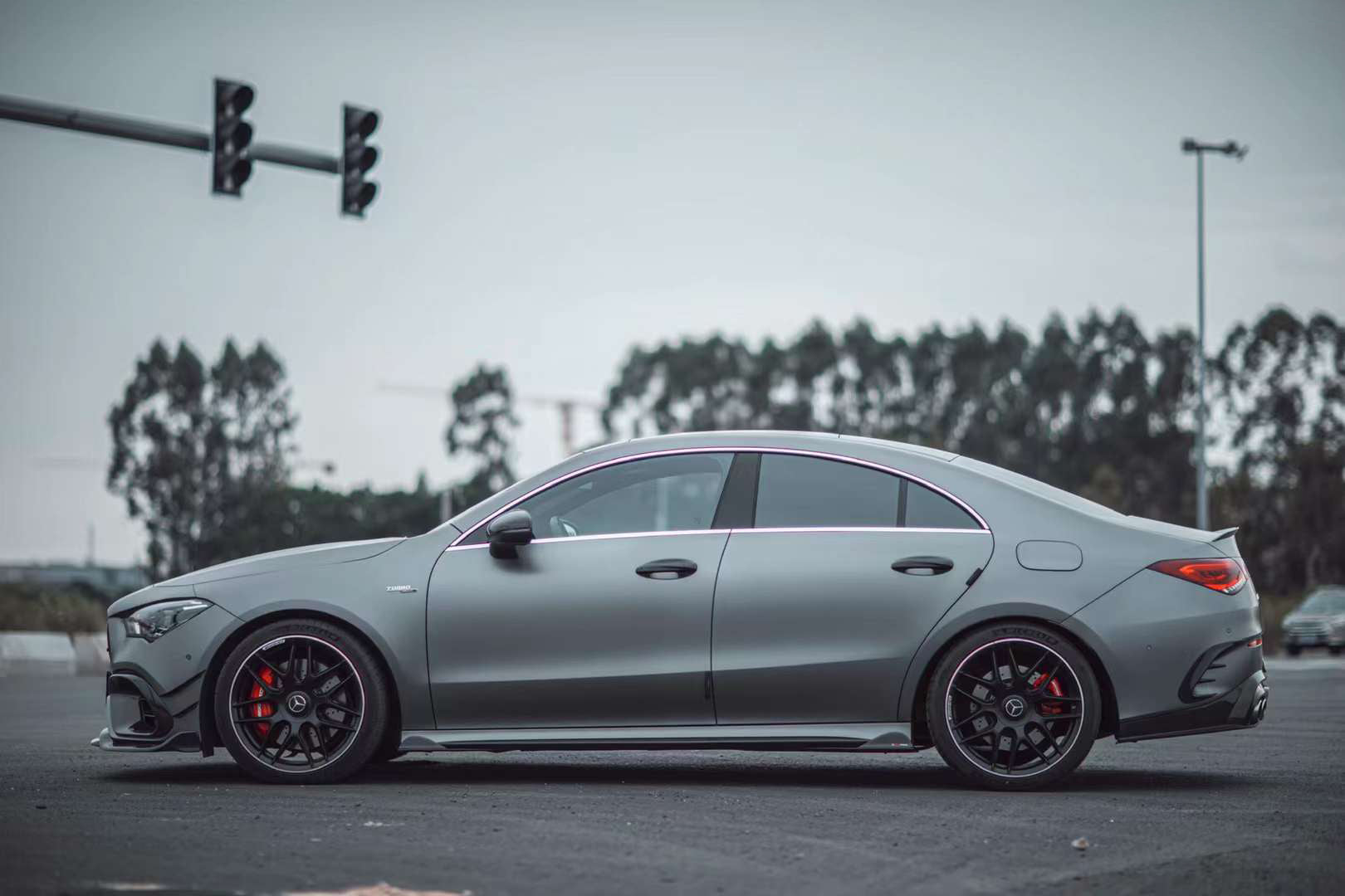 BENZ AMG CLA45/CLA45S Dry carbon fiber patch side skirts - Amxnx