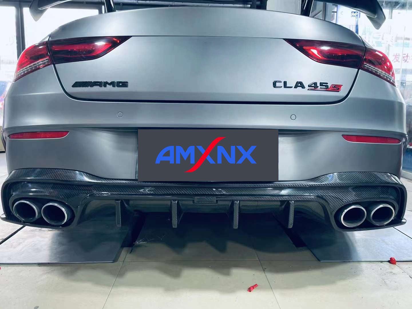 BENZ AMG CLA45/CLA45S Dry carbon fiber rear lip - Amxnx