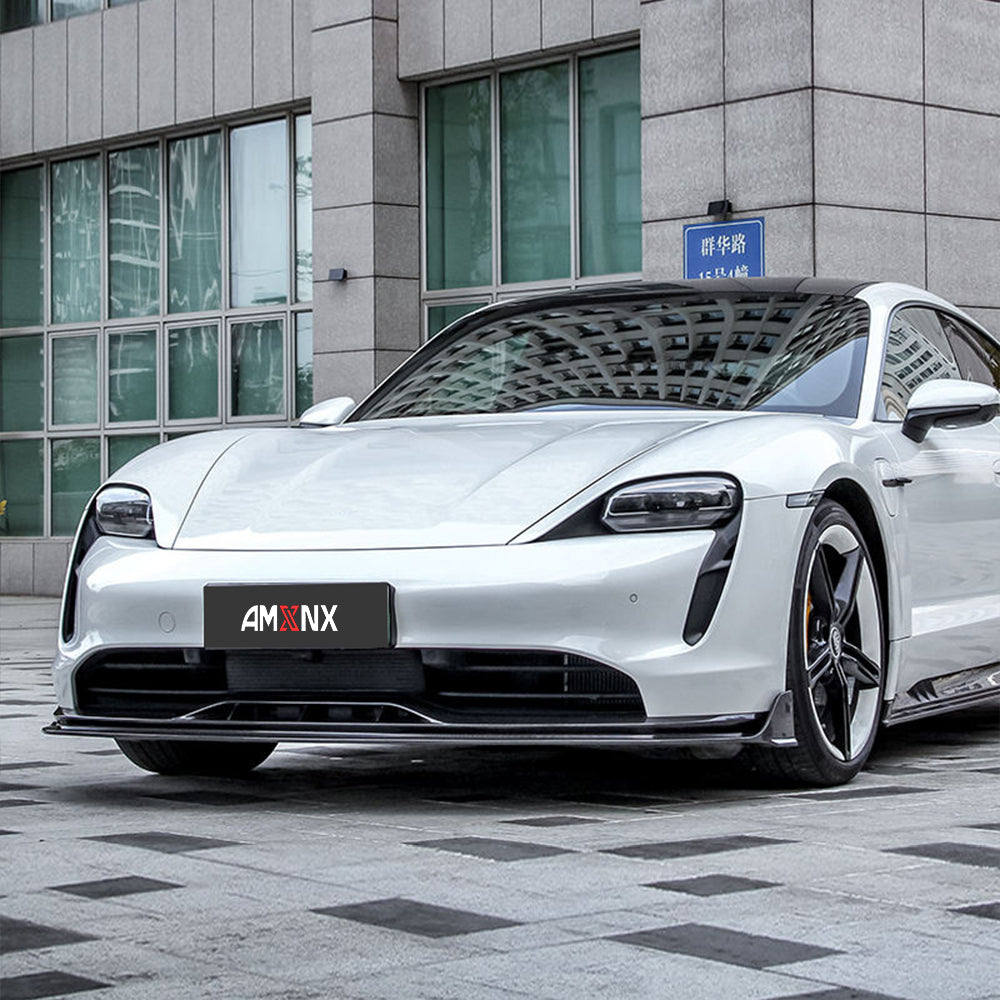 PORSCHE TAYCAN Cross Turismo Dry Carbon Fiber Front Lip - Amxnx