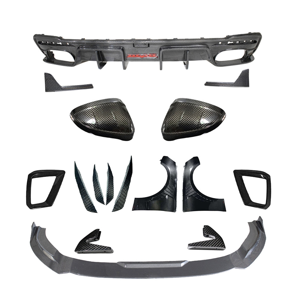 AUDI S4/A4 B9 PA Dry carbon fiber front lip - Amxnx
