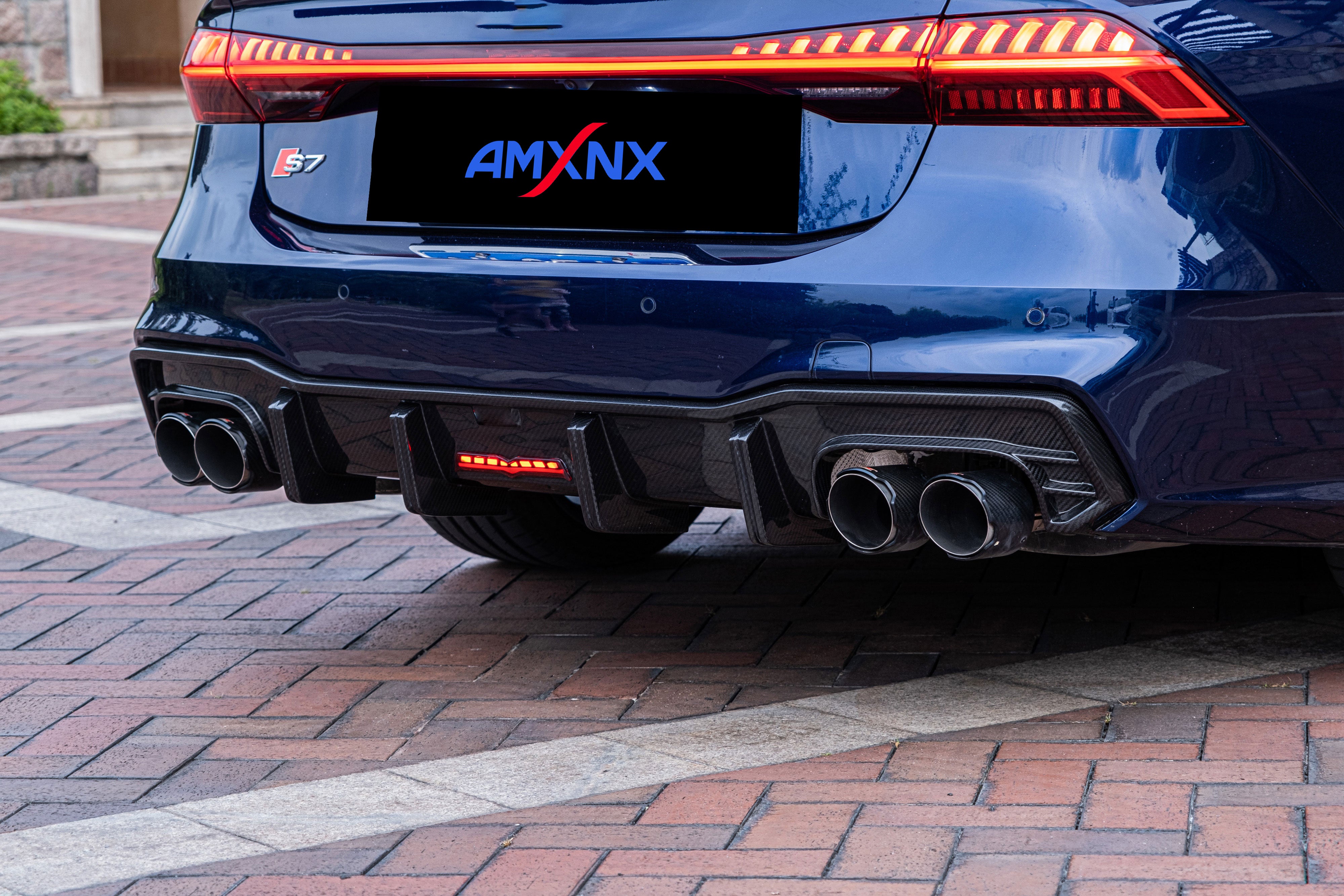 AUDI A7/A7L/S7 C8 Dry carbon fiber rear lip - Amxnx