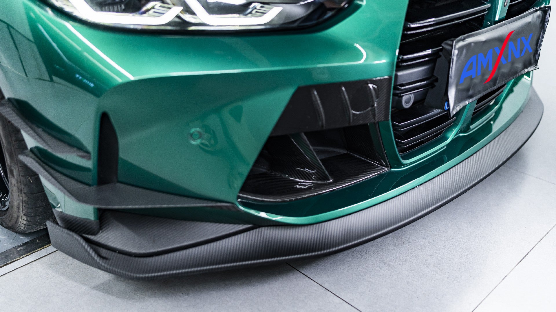 BMW M3/M4 G80/G82 Dry Carbon Fiber VS Front Bar Air Knife - Amxnx