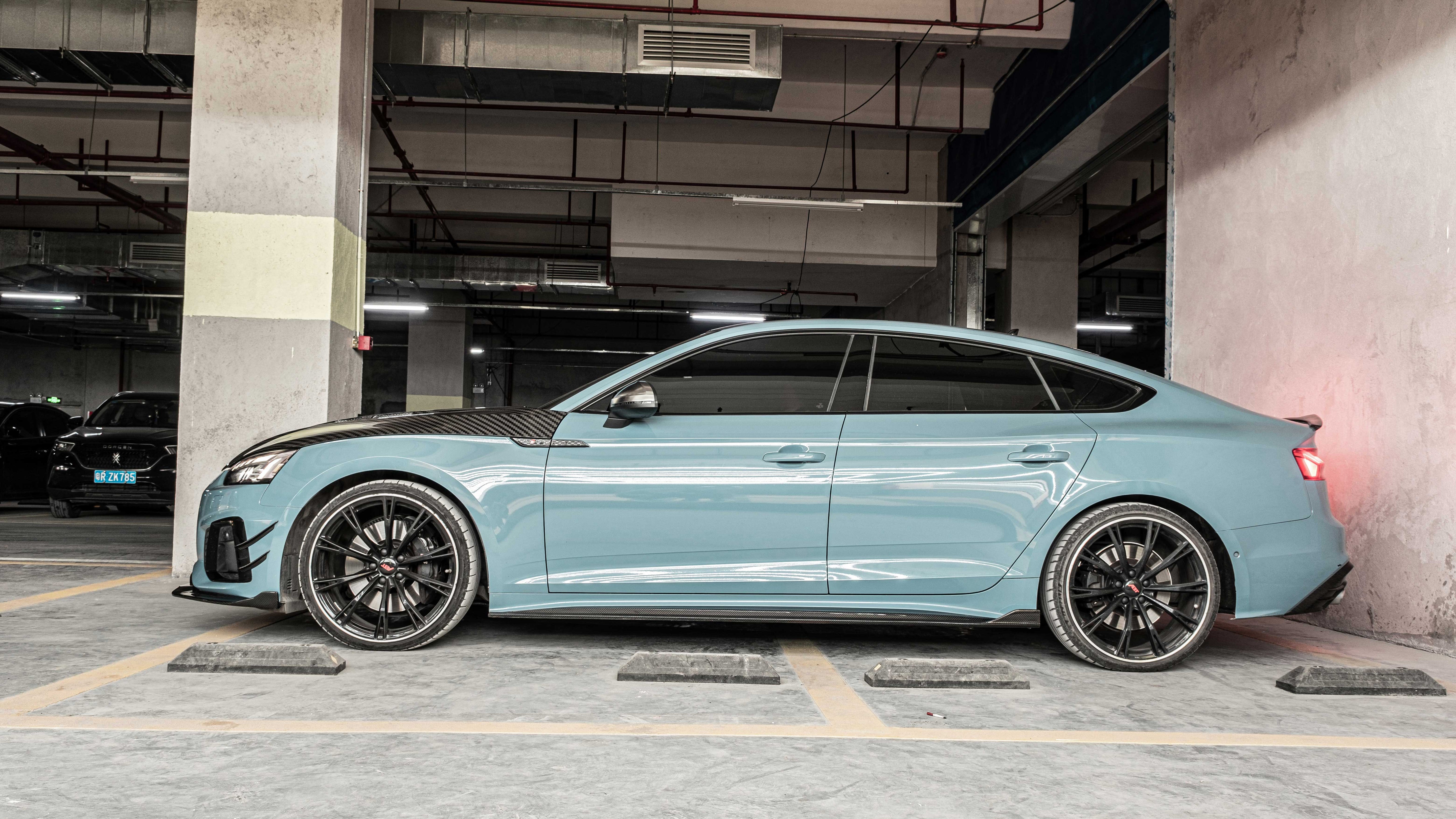 AUDI A5/S5 B9 PA Dry carbon fiber side skirt - Amxnx