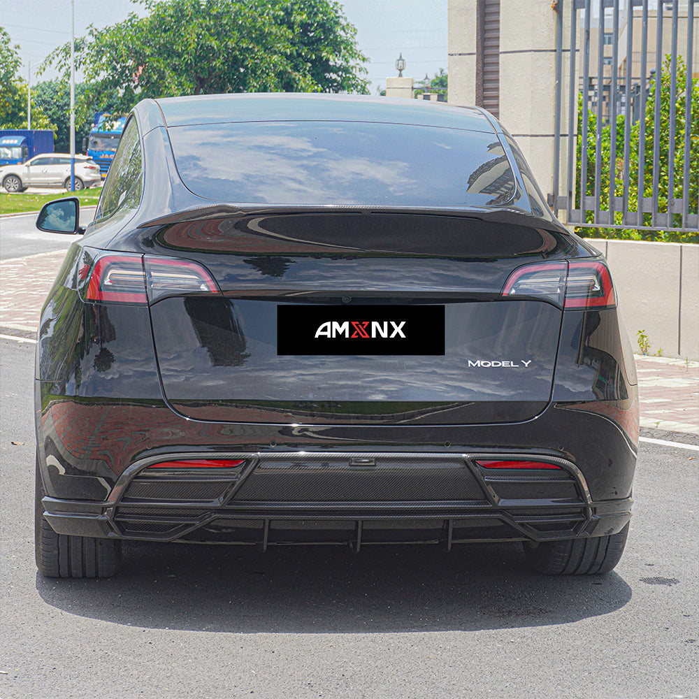 TESLA MODEL Y Dry Carbon Fiber Rear Lip - Amxnx