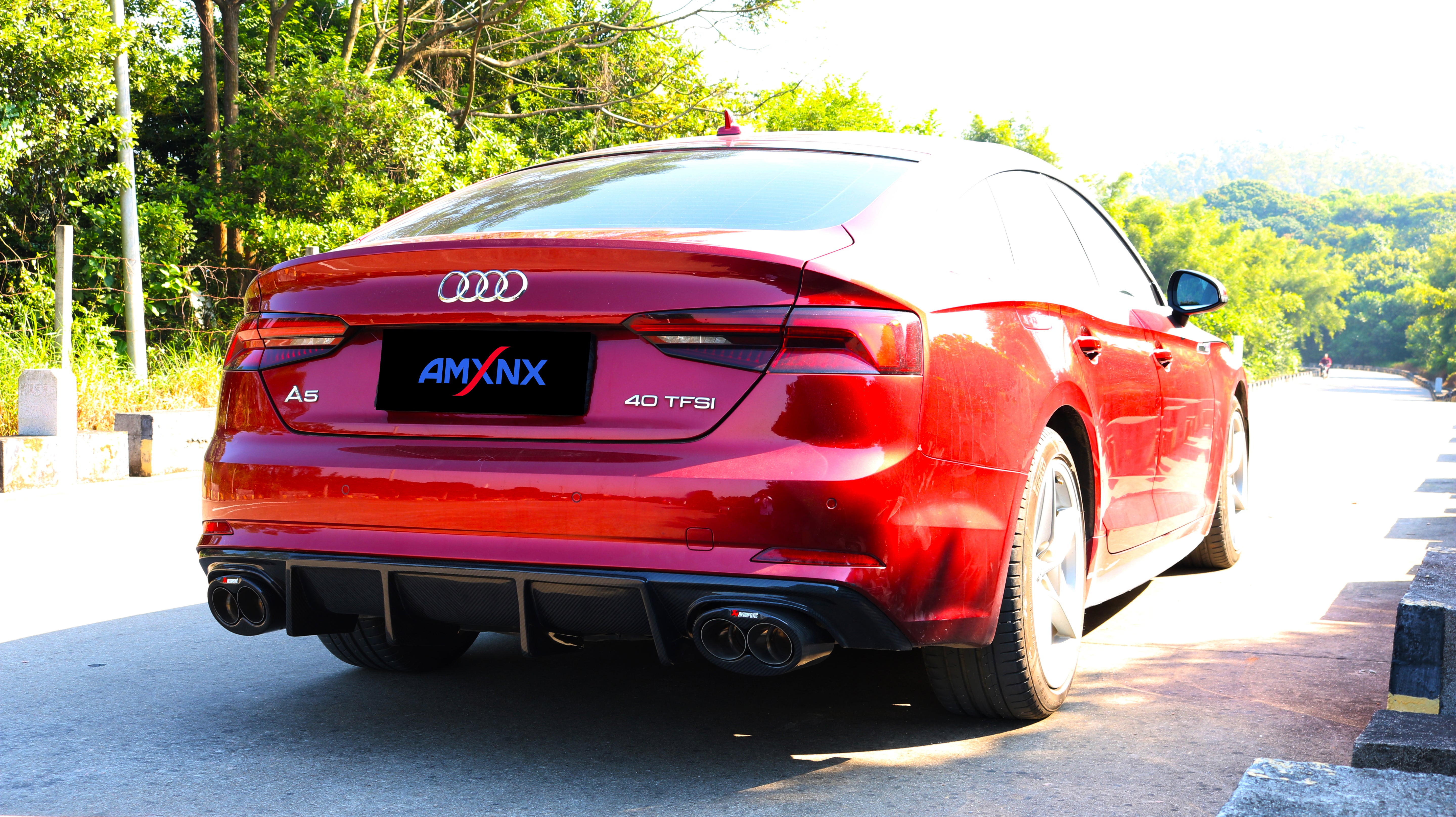 AUDI A5/S5 B9 Dry carbon fiber rear lip - Amxnx
