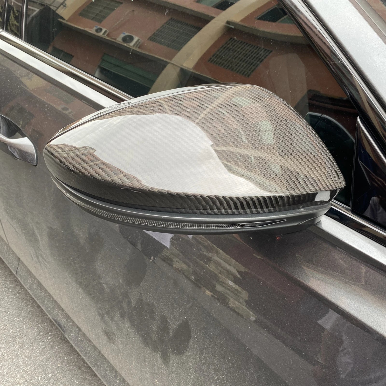AUDI A6/S6 C8 Dry carbon fiber rearview mirror shell - Amxnx
