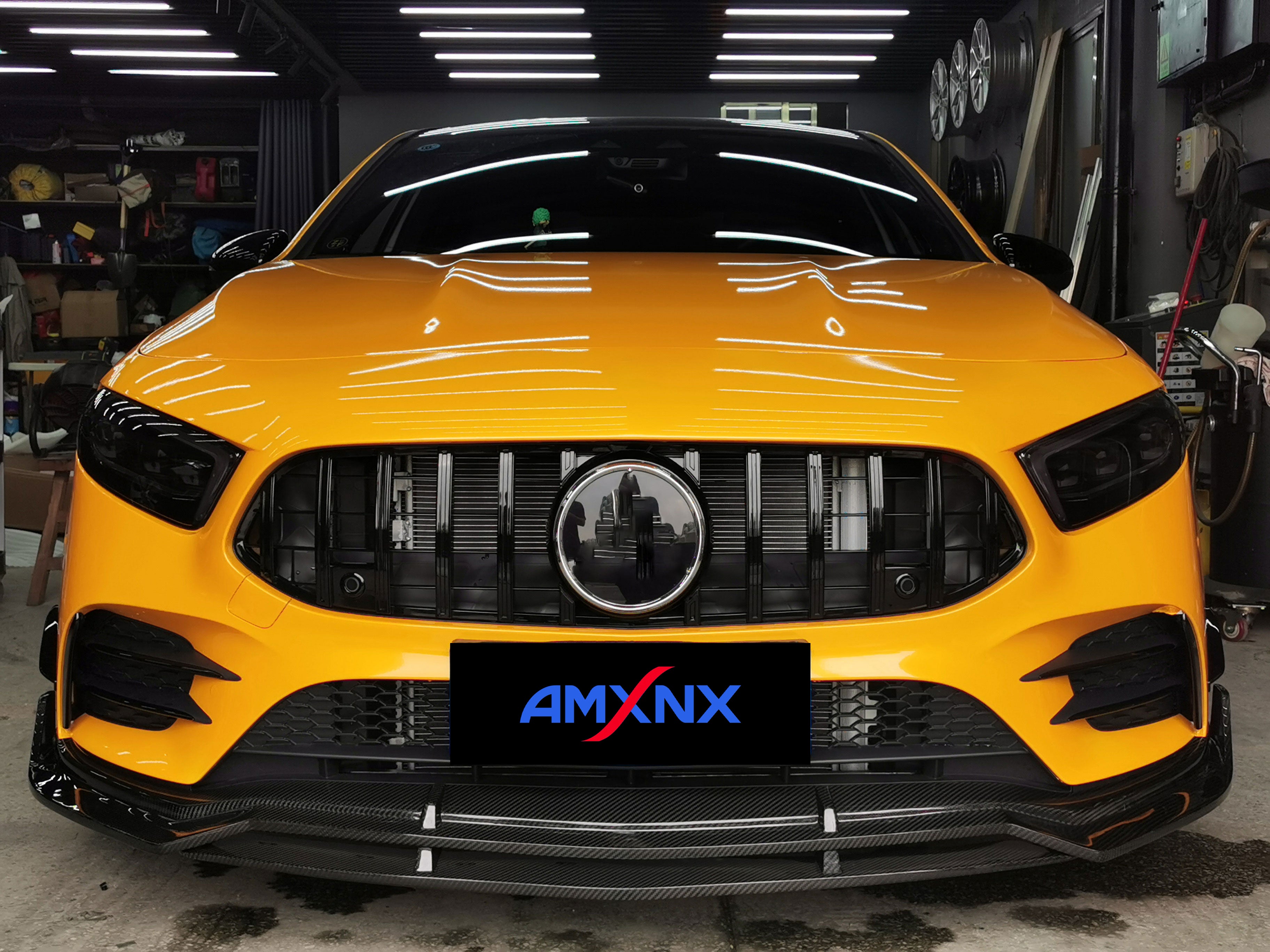 BENZ AMG A35/A35L Dry carbon fiber front lip - Amxnx