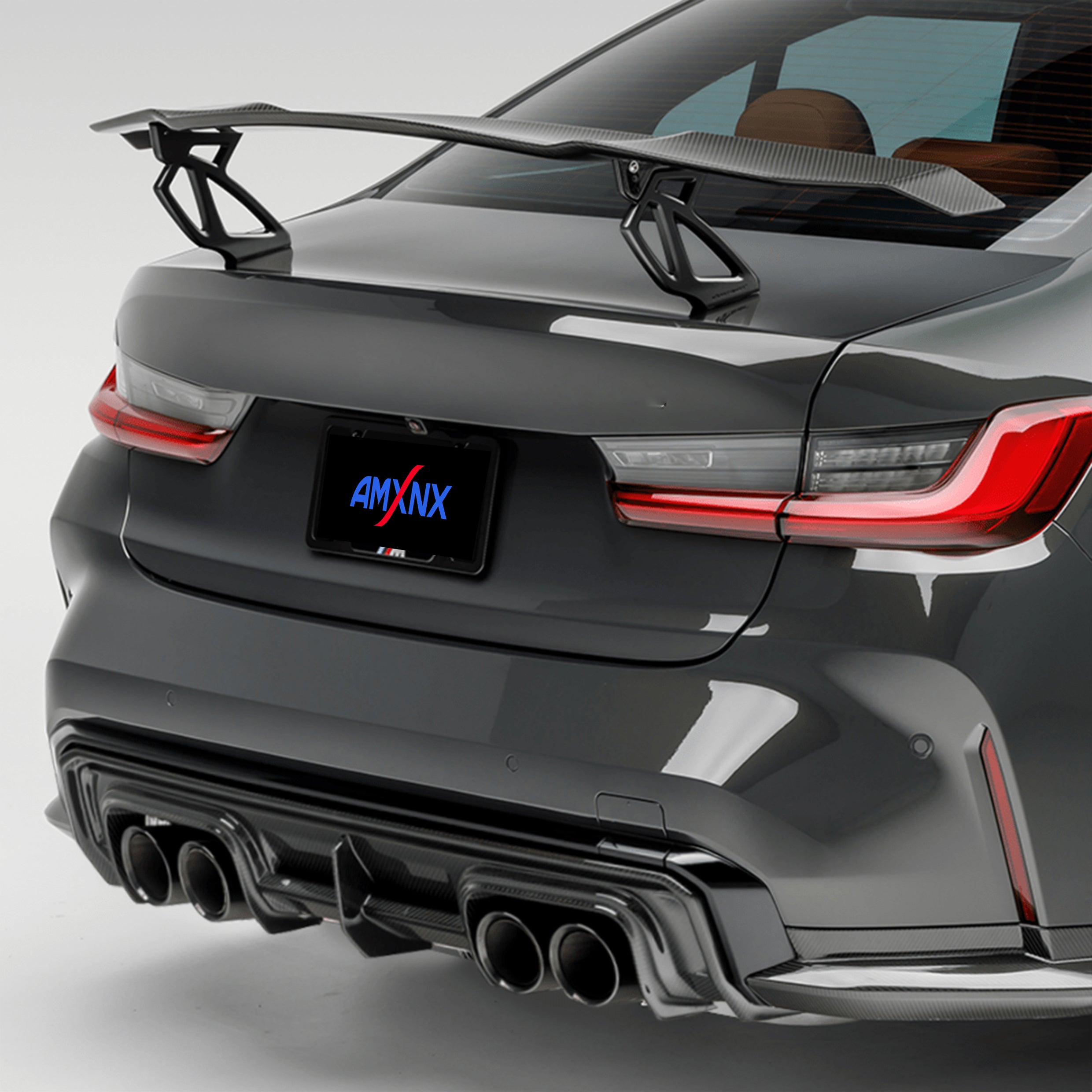 BMW M3/M4 F80/F82 Dry carbon fiber V rear wing - Amxnx