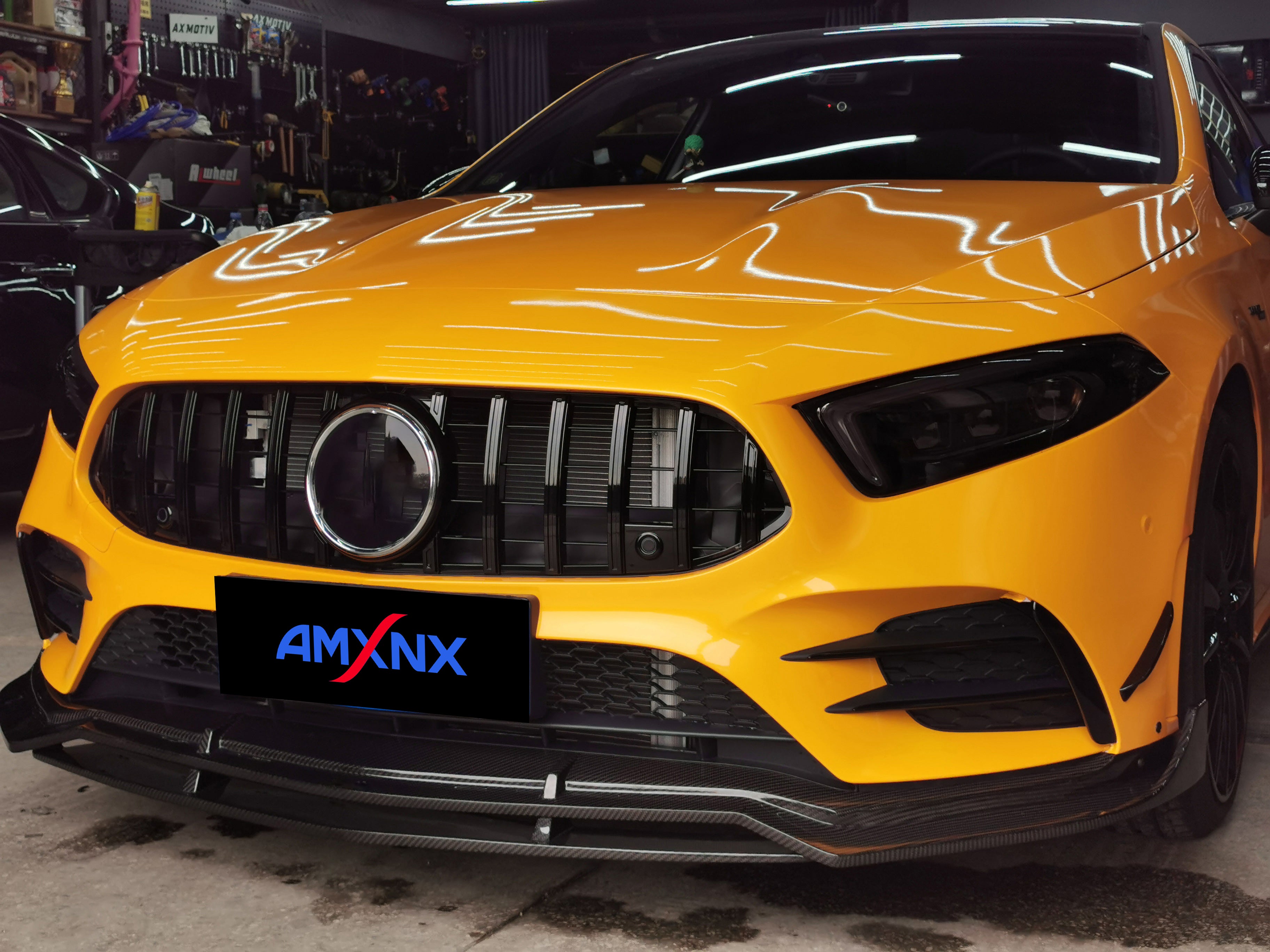 BENZ AMG A35/A35L Dry carbon fiber front lip - Amxnx