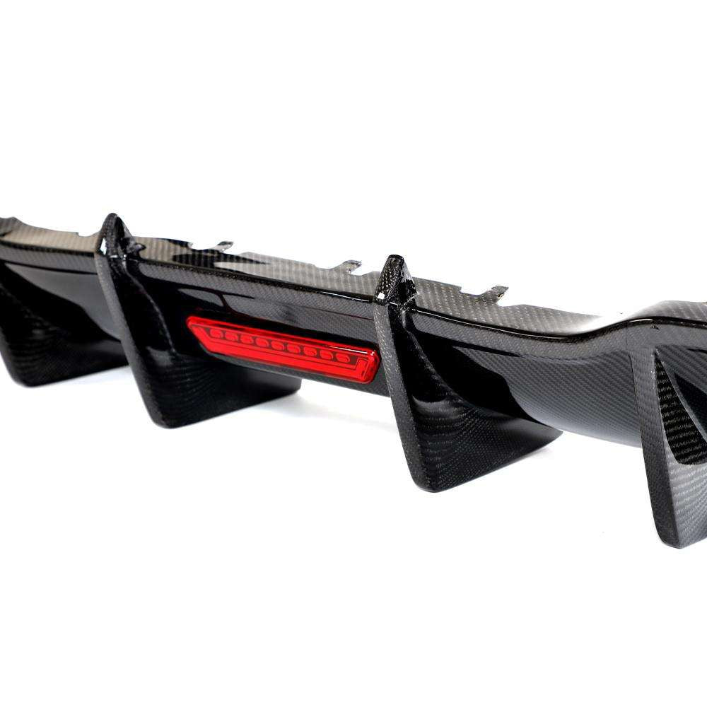 AUDI RS3 Dry carbon fiber rear lip with lamp - Amxnx