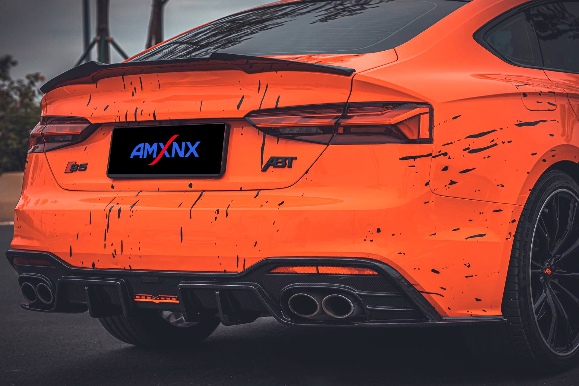 AUDI A5/S5 B9 PA Dry carbon fiber second generation rear lip - Amxnx