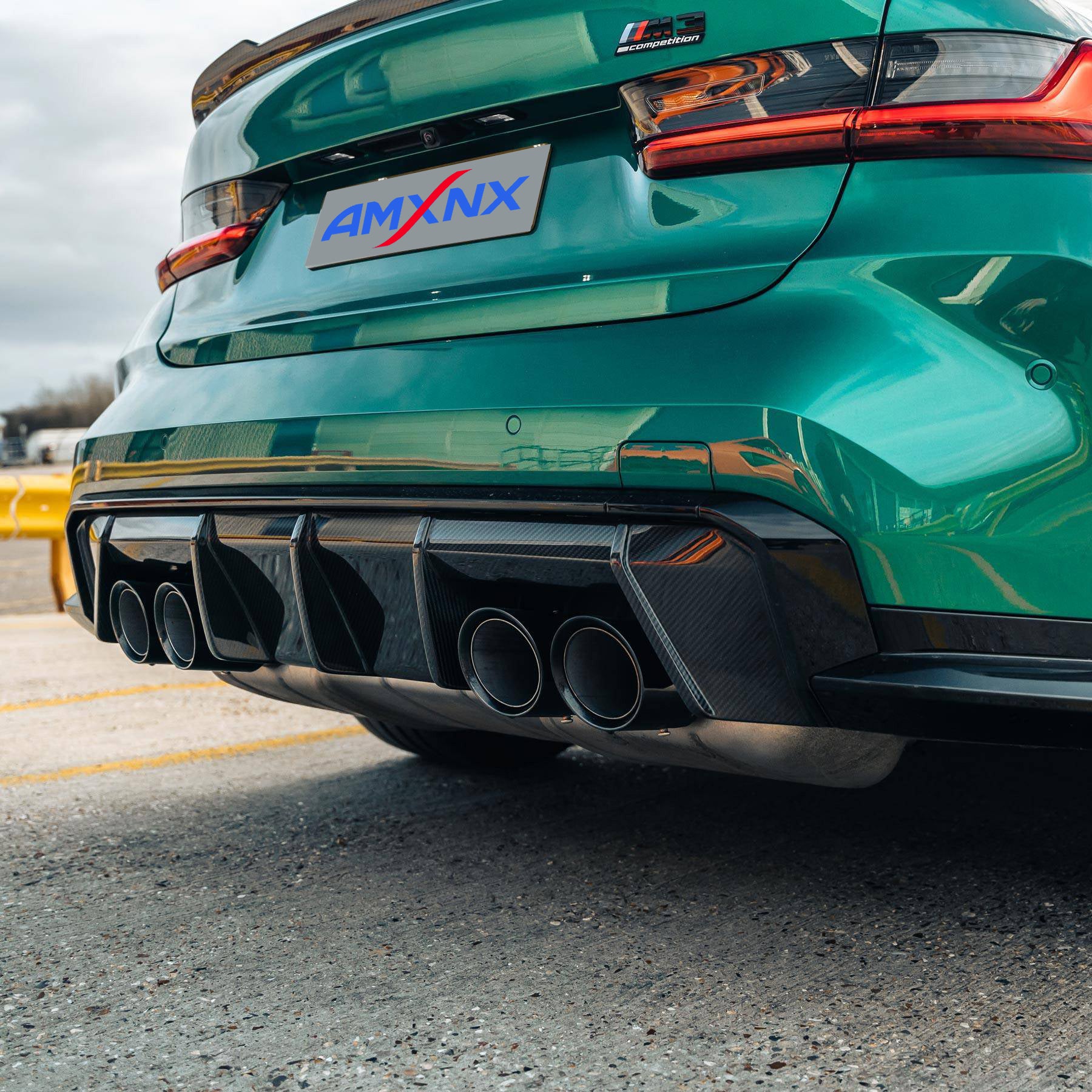 BMW M3/M4 G80/G82 Dry carbon fiber MP rear lip - Amxnx