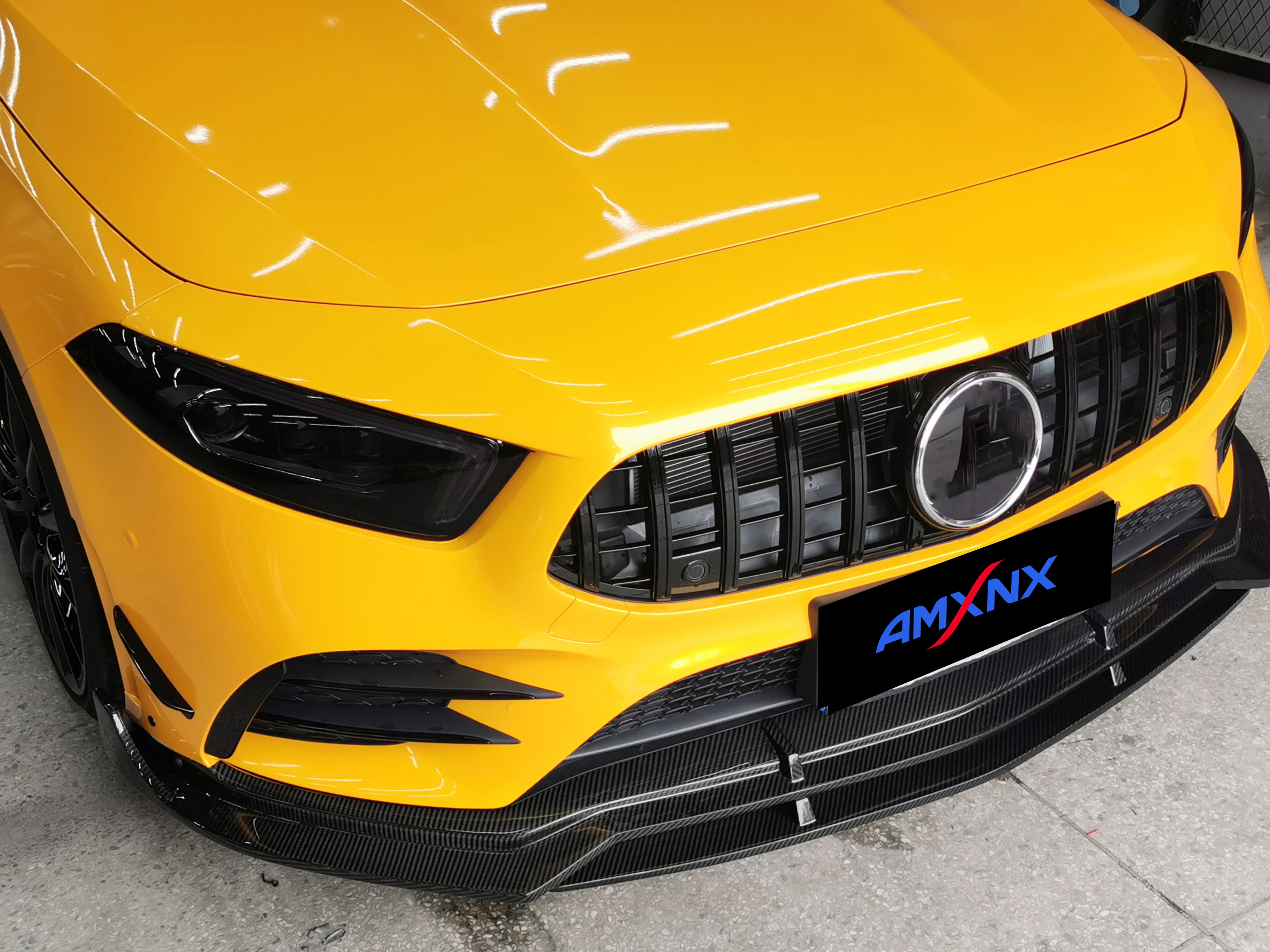 BENZ AMG A35/A35L Dry carbon fiber front lip - Amxnx