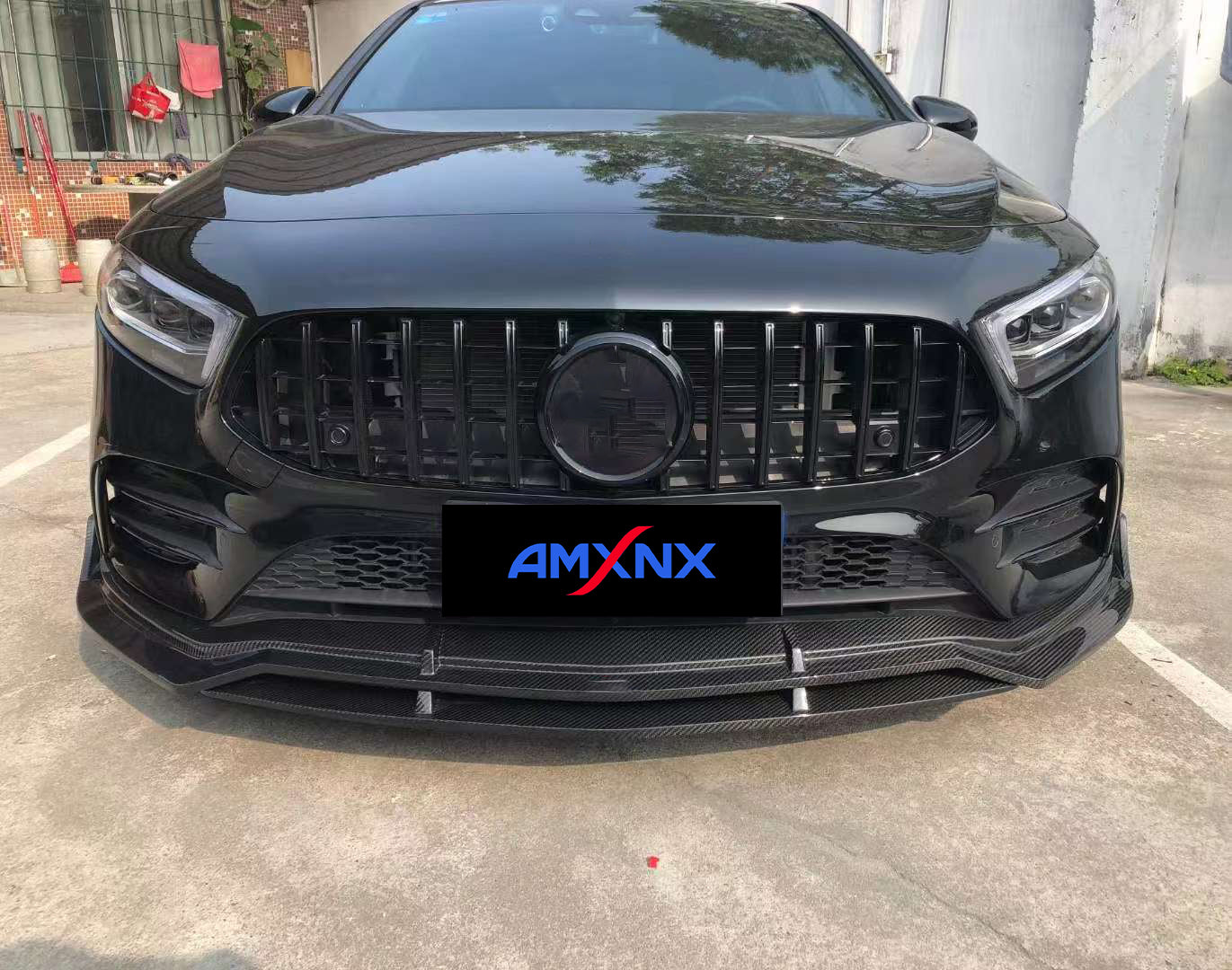 BENZ AMG A35/A35L Dry carbon fiber front lip - Amxnx