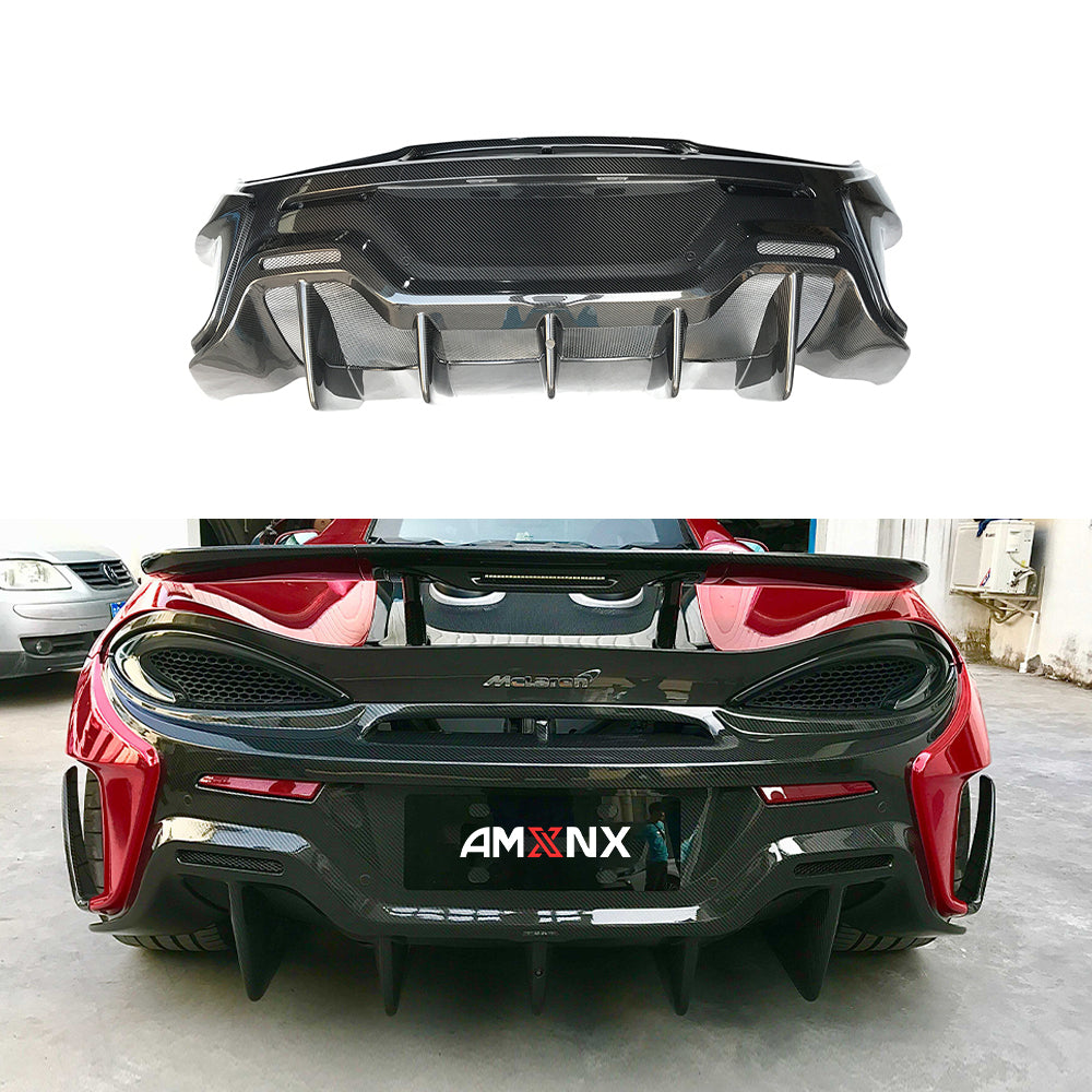 MCLAREN 570S/540C Dry carbon fiber Rear Bumper For Upgraded 600LT - Amxnx