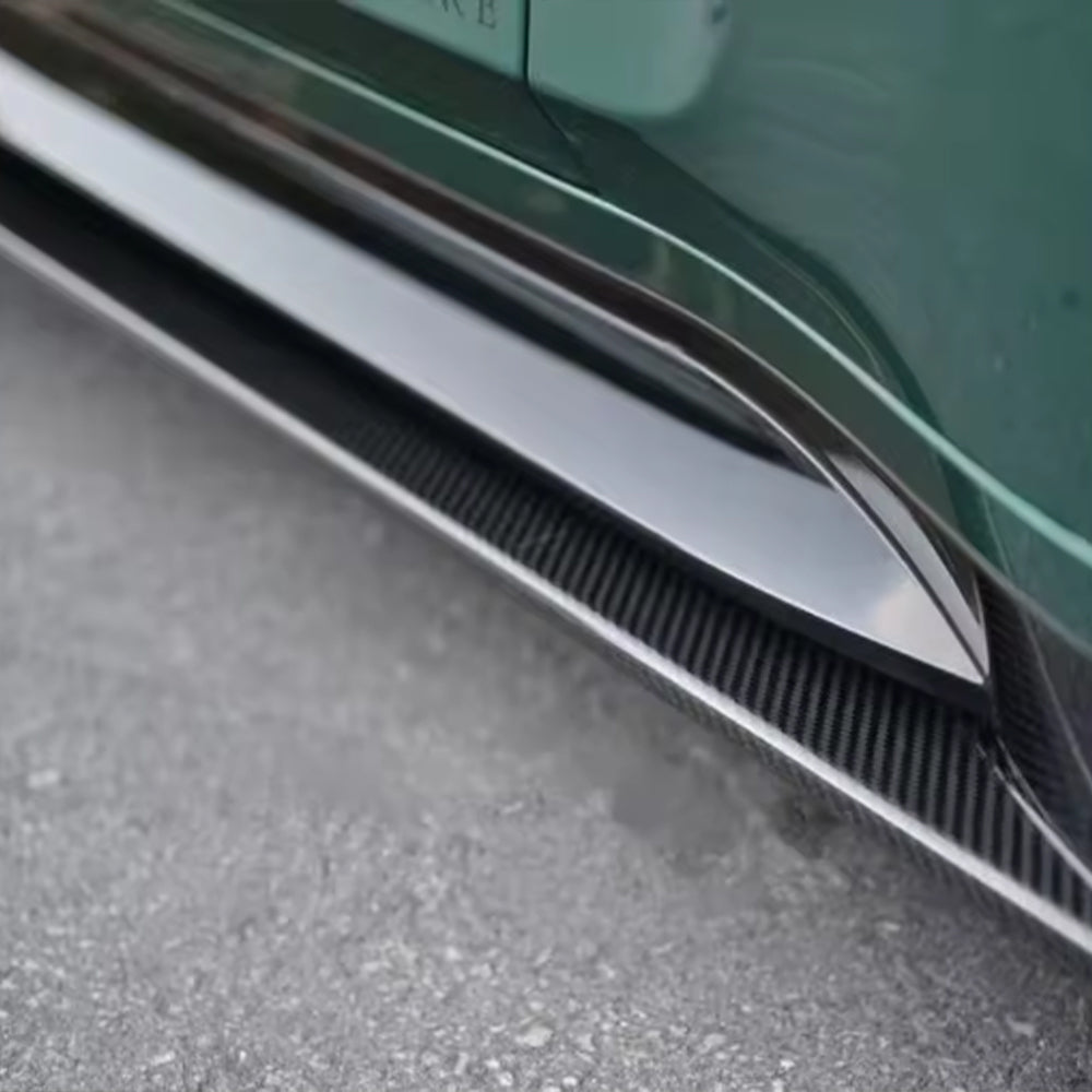 BMW M4 G82/G83 Dry Carbon Fiber Single Side Flat Side Skirts - Amxnx
