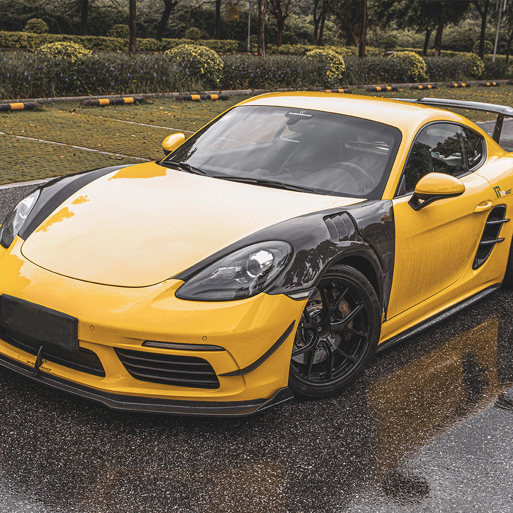 PORSCHE 718 Boxster/Cayman Dry Carbon Fiber Wheel Fenders - Amxnx