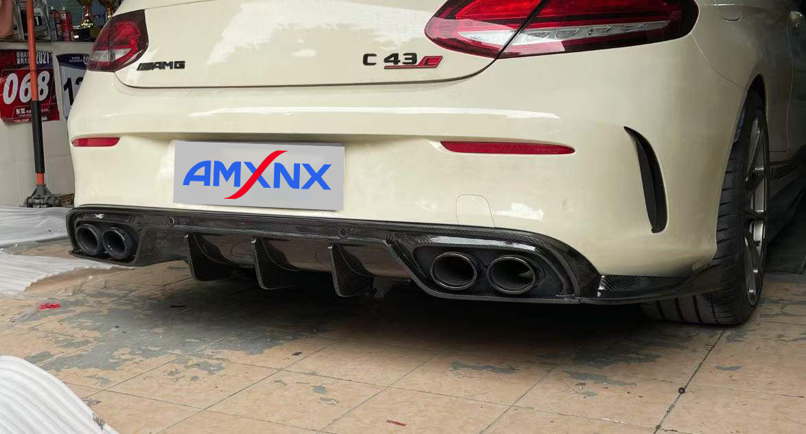 BENZ AMG C43 Coupe Dry carbon fiber rear lip - Amxnx