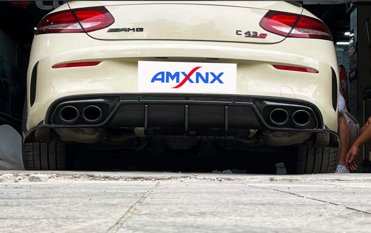 BENZ AMG C43 Coupe Dry carbon fiber rear lip - Amxnx