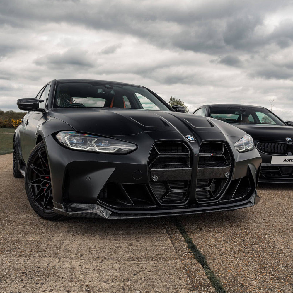 BMW M3/M4 G80/G82 Dry carbon fiber CSL three-stage front lip - Amxnx